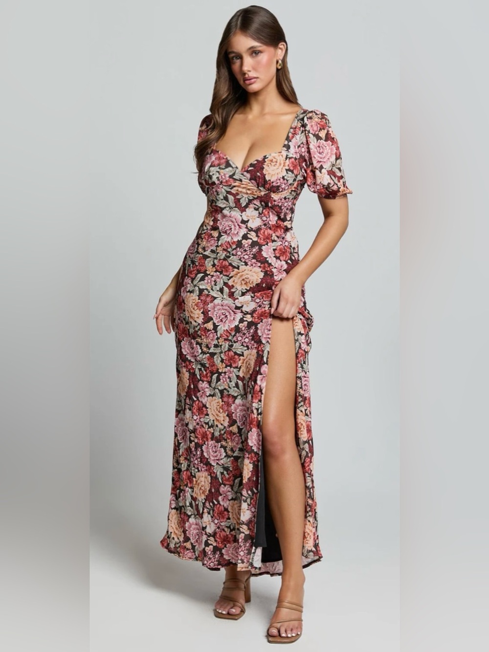 Showpo Lori Floral Maxi Dress Size 8 - Picture 4 of 6